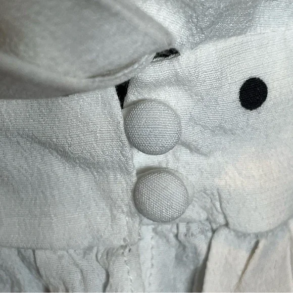 VICI Morgan White & Black Polka Dot Tie Top Size L - Picture 3 of 10